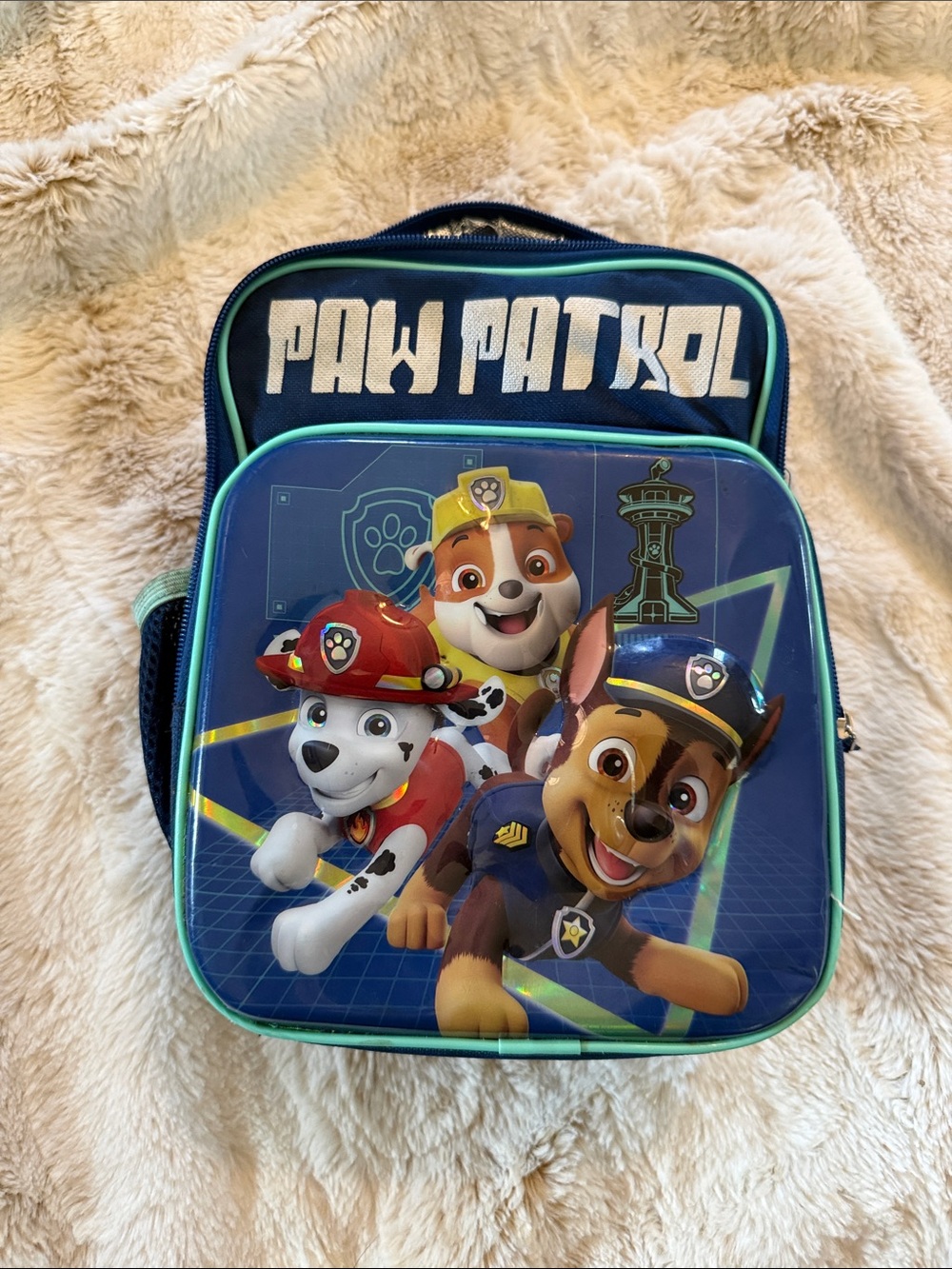 Paw Patrol Blue and Teal Kids Character Backpack